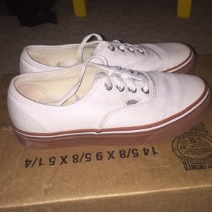 White and Brown vans